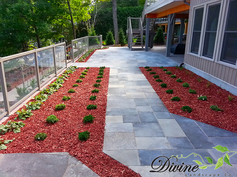 Square cut flagstone path